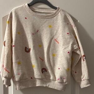 Old Navy Cream Kids Sweatshirt with Colorful Accents